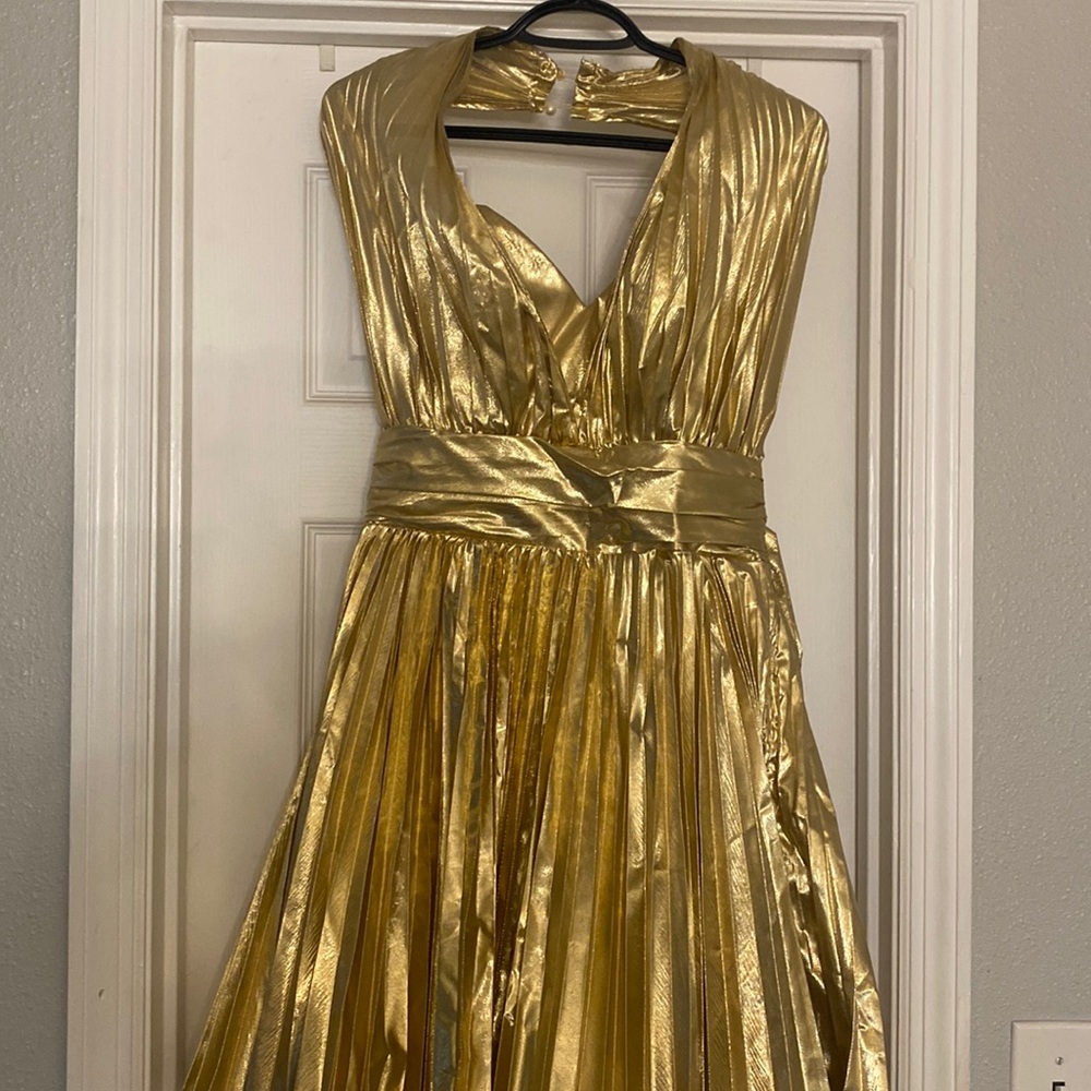Vintage gold foil dress
